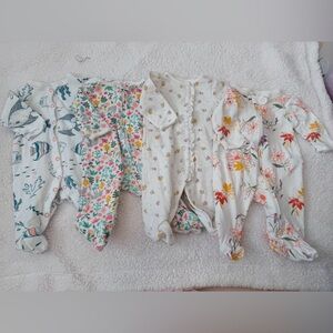 Set of 7 Carter's Baby Bodysuit Pajamas